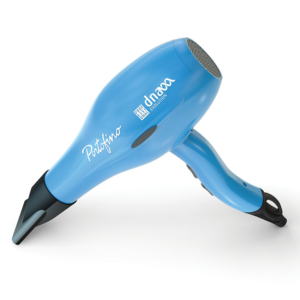 Portofino Azzurro è il phon professionale silenzioso e leggero con un'ottima potenza e portata d'aria - Manico ergonomico