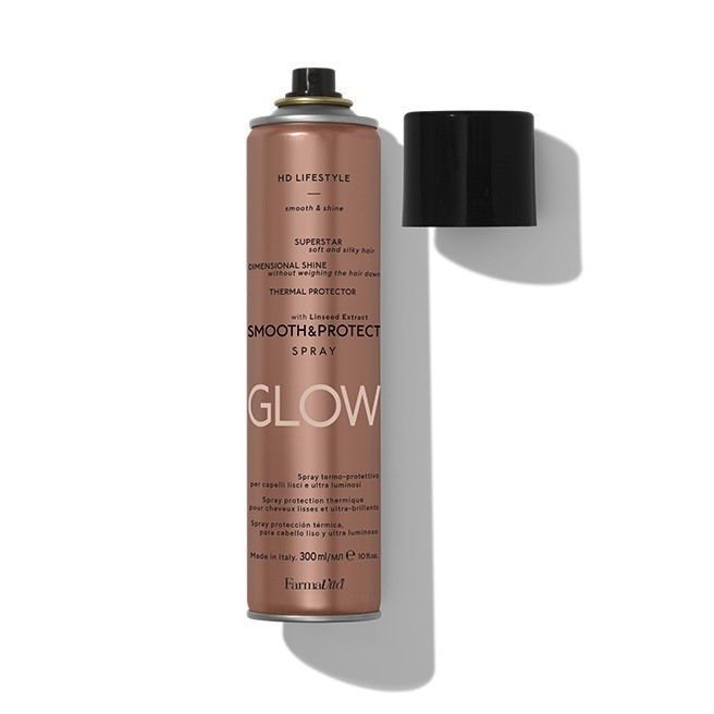 smooth & shine SMOOTH & PROTECT Spray HD LifeStyle FarmaVita Spray per capelli lisci e protetti, combatte l’effetto crespo. Protegge dai danni causati da piastra e phon. Modo d’uso: vaporizzare sui capelli ribelli, tamponati o asciutti. Estratti di olio di lino / Extra brillantezza